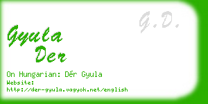 gyula der business card